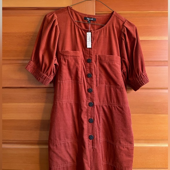 Madewell puff sleeve corduroy jumpsuit, size 2 - Picture 5 of 13